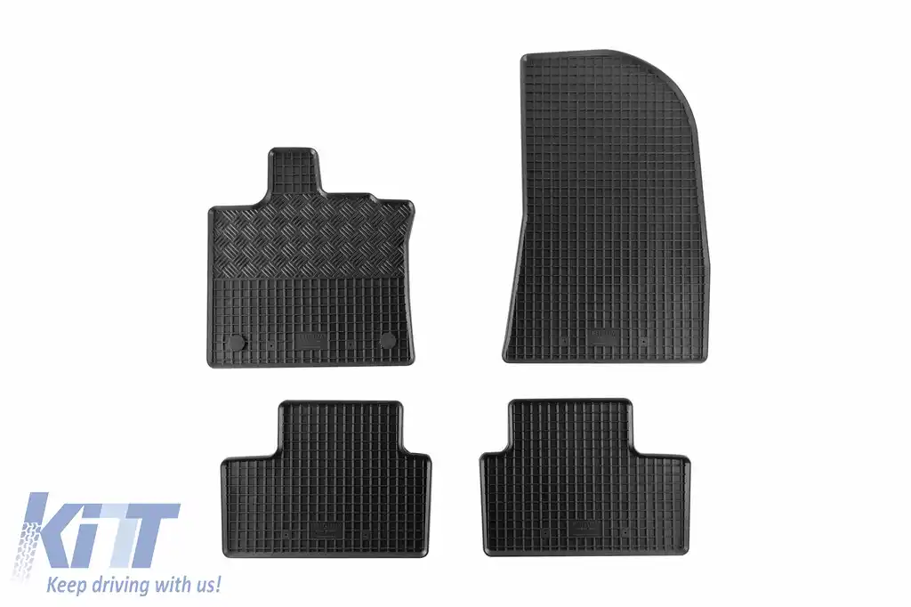 Mochete din cauciuc specifice, potrivite pentru Renault Captur, Captur Hybrid după 2020, Symbioz după 2024, Mitsubishi ASX după 2023, set de 4 piese, culoare neagră