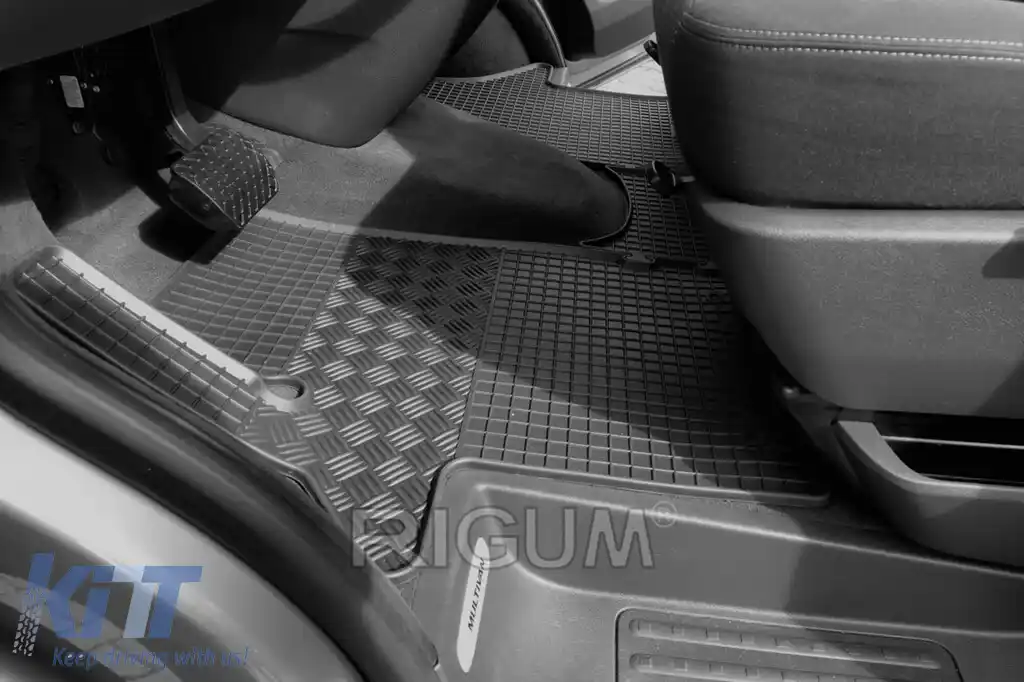 Mochete din cauciuc specifice, potrivite pentru VW T5 Transporter, Caravelle, Multivan cu tunel după 2003, T6 Transporter, Caravelle, Multivan cu tunel după 2015, 2 locuri, set de 4 piese, culoare nea-image-6250124