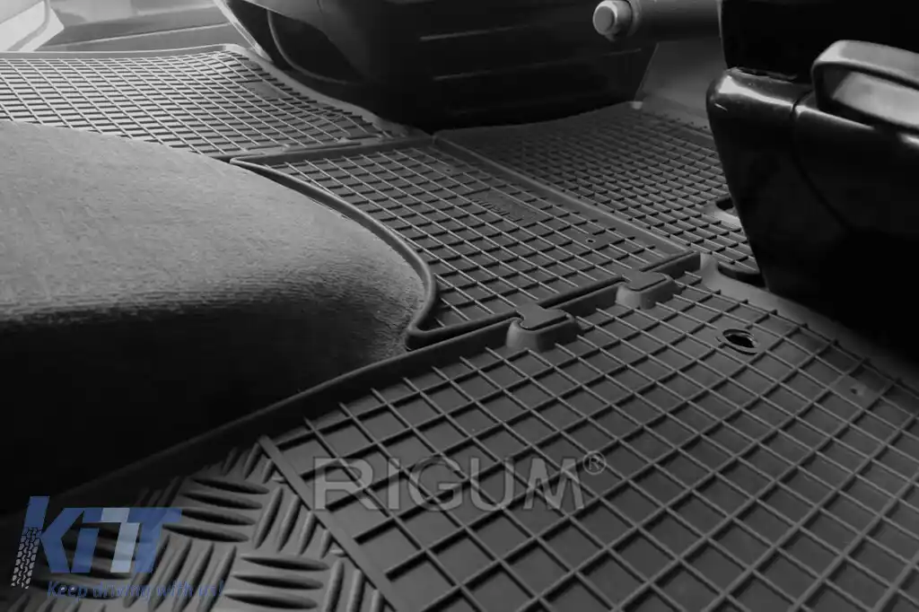 Mochete din cauciuc specifice, potrivite pentru VW T5 Transporter, Caravelle, Multivan cu tunel după 2003, T6 Transporter, Caravelle, Multivan cu tunel după 2015, 2 locuri, set de 4 piese, culoare nea-image-6250125