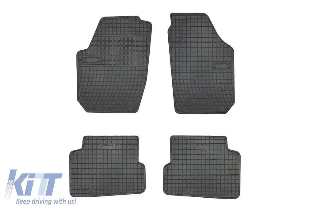 Mochete din cauciuc specifice, potrivite pentru Skoda Fabia 2007-2014, set de 4 piese, culoare neagră din seria Frogum El Toro