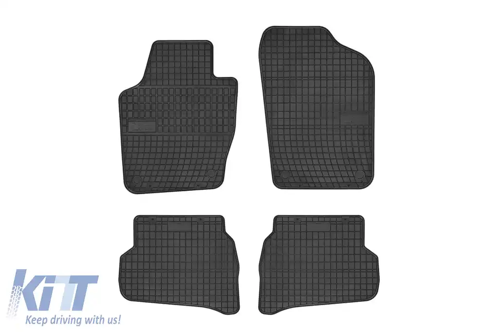 Mochete din cauciuc specifice, potrivite pentru VW Polo 2009-2017, set de 4 piese, culoare neagră din seria Frogum El Toro
