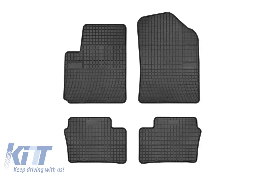 Mochete din cauciuc specifice, potrivite pentru Kia Picanto 2011-2017, set de 4 piese, culoare neagră din seria Frogum El Toro
