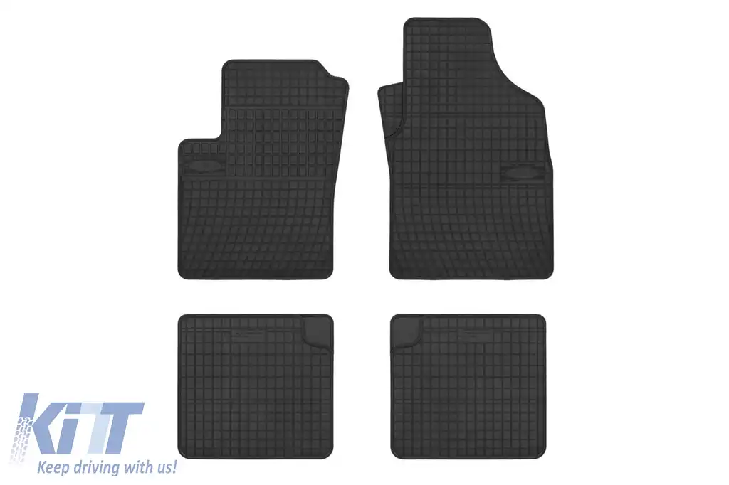 Mochete din cauciuc specifice, potrivite pentru Fiat Panda III după 2011, set de 4 piese, culoare neagră