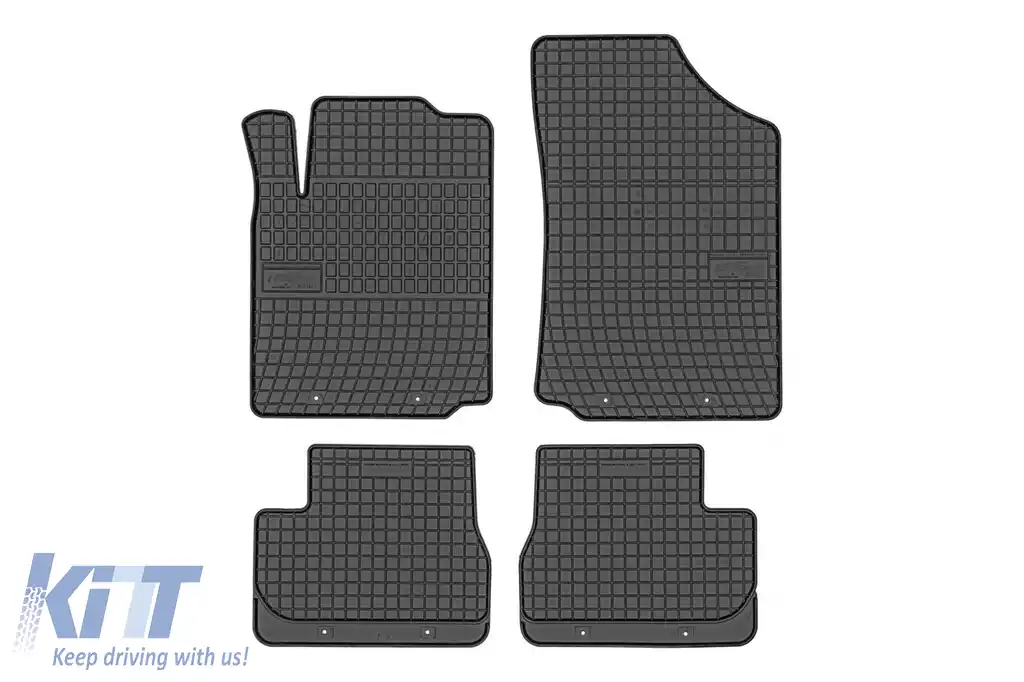 Mochete din cauciuc specifice, potrivite pentru Citroen C2, C3 2002-2009, set de 4 piese, culoare neagră