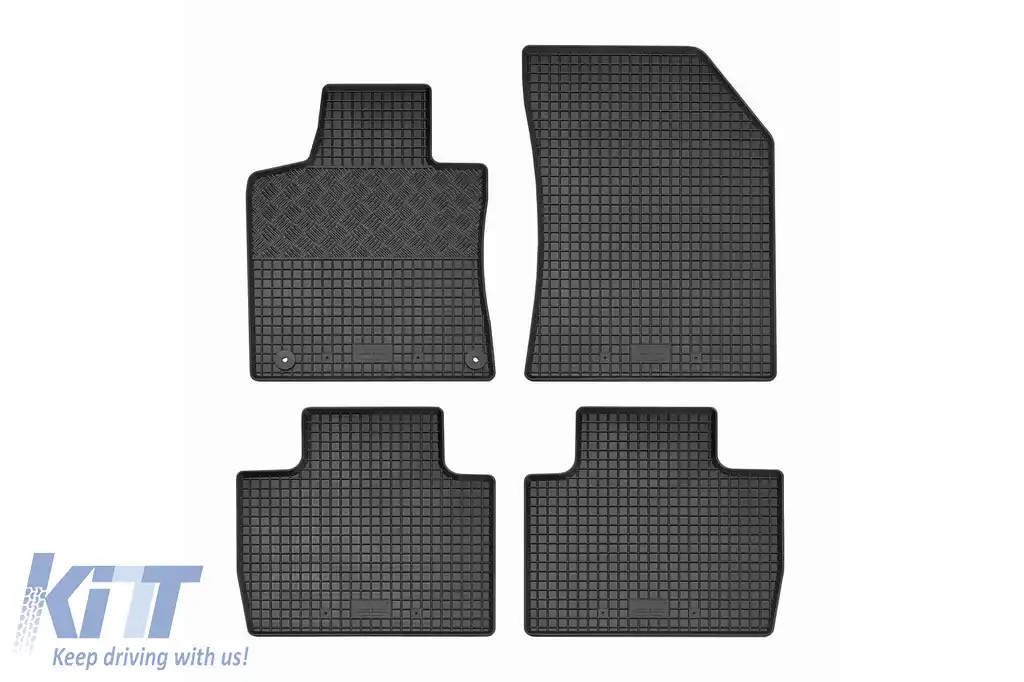 Mochete din cauciuc specifice, potrivite pentru Peugeot 508, 508 PHEV după 2019, set de 4 piese, culoare neagră