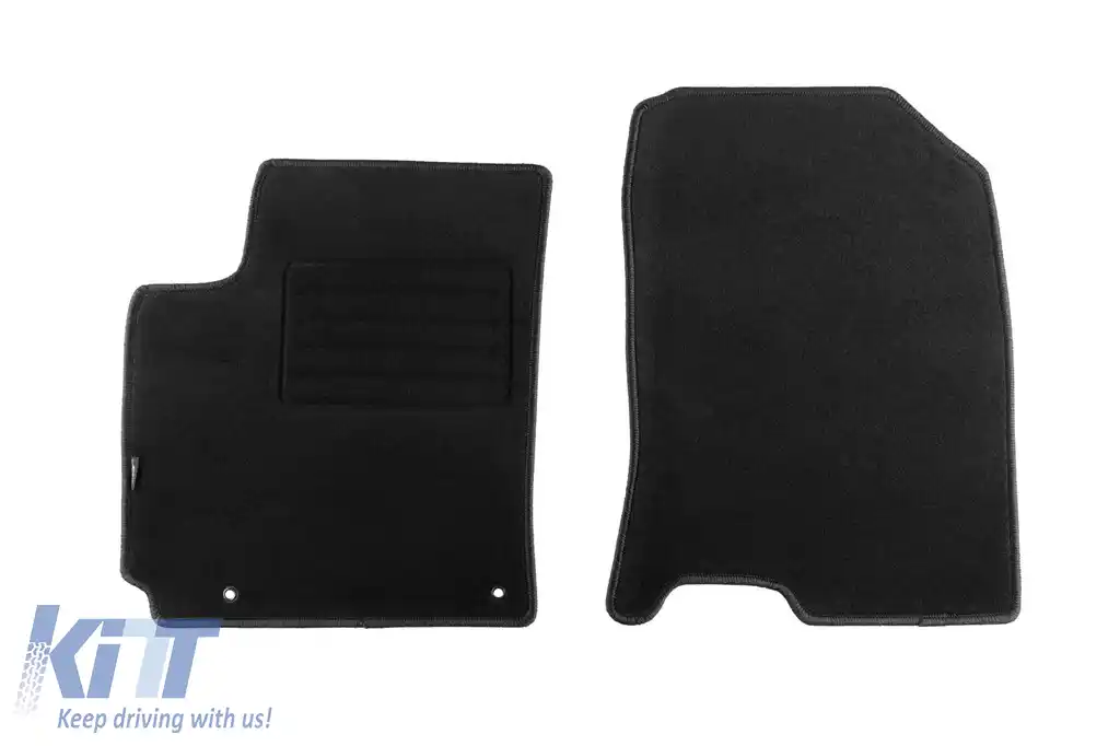 Mochete din covor cu două straturi de la Petex, țesătură Rex potrivită pentru Hyundai Kona hibrid 2019-2023, set de 4 bucăți, negru-image-6239530