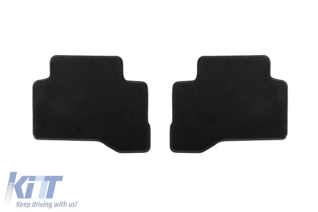 Mochete din covor cu două straturi de la Petex, țesătură Rex potrivită pentru Hyundai Kona hibrid 2019-2023, set de 4 bucăți, negru-image-6239531