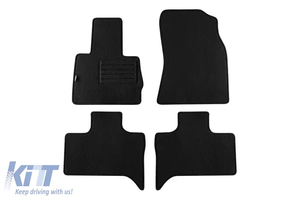 Mochete din covor cu două straturi, potrivite pentru BMW X5 E53 2000-2007, din țesătură Rex, set de 4 bucăți, negre