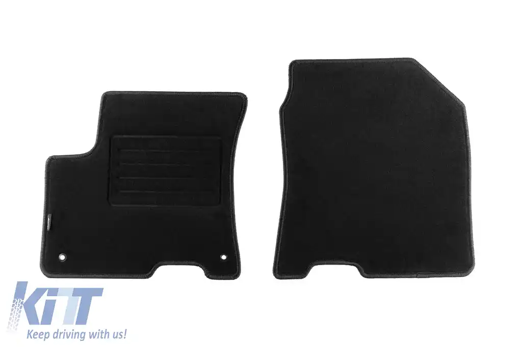 Mochete din covor cu două straturi, potrivite pentru Hyundai Kona Electric 2018-2023, din țesătură Rex, set de 4 bucăți, negre-image-6239511