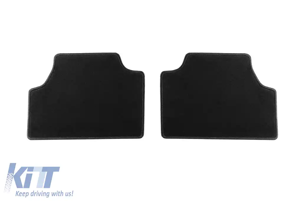 Mochete din covor cu două straturi, potrivite pentru Hyundai Kona Electric 2018-2023, din țesătură Rex, set de 4 bucăți, negre-image-6239512