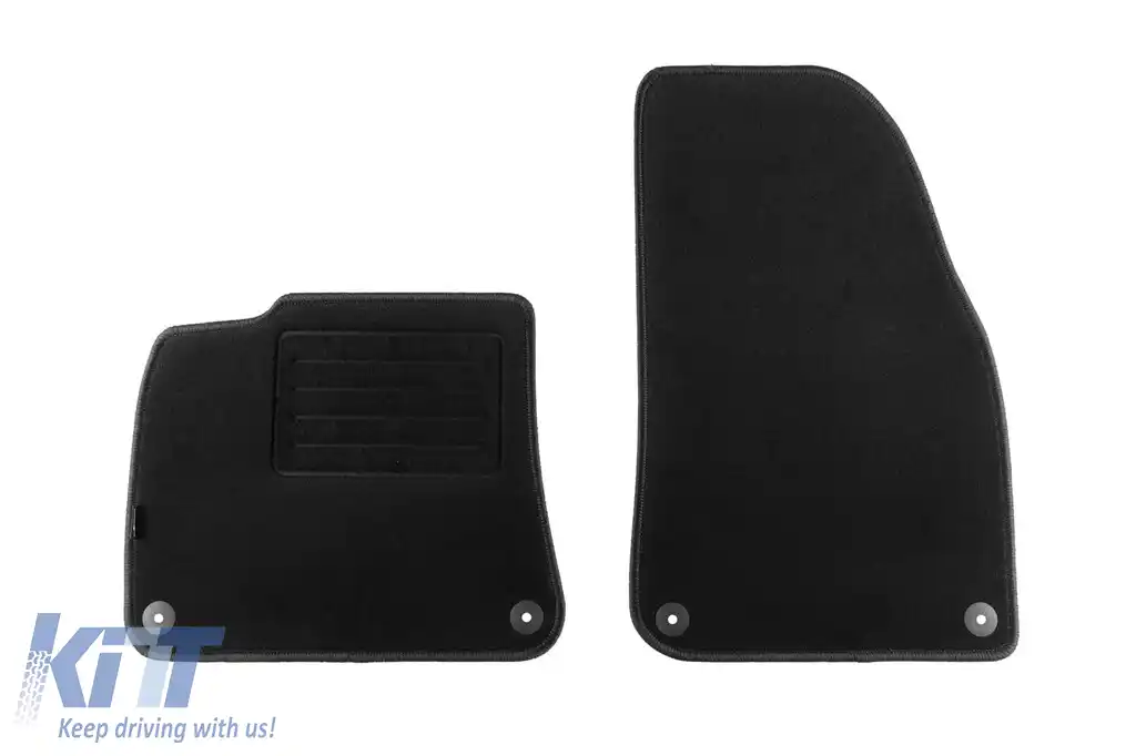 Mochete din covor cu două straturi, potrivite pentru Porsche Cayenne după 2017, din material Rex, set de 4 bucăți, negru-image-6239637