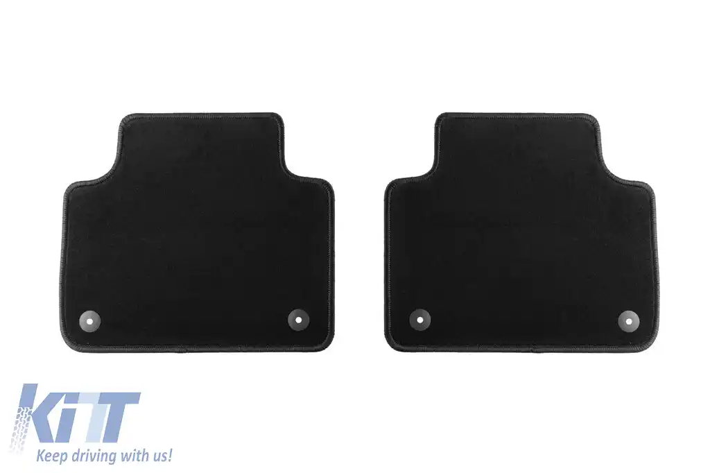 Mochete din covor cu două straturi, potrivite pentru Porsche Cayenne după 2017, din material Rex, set de 4 bucăți, negru-image-6239638