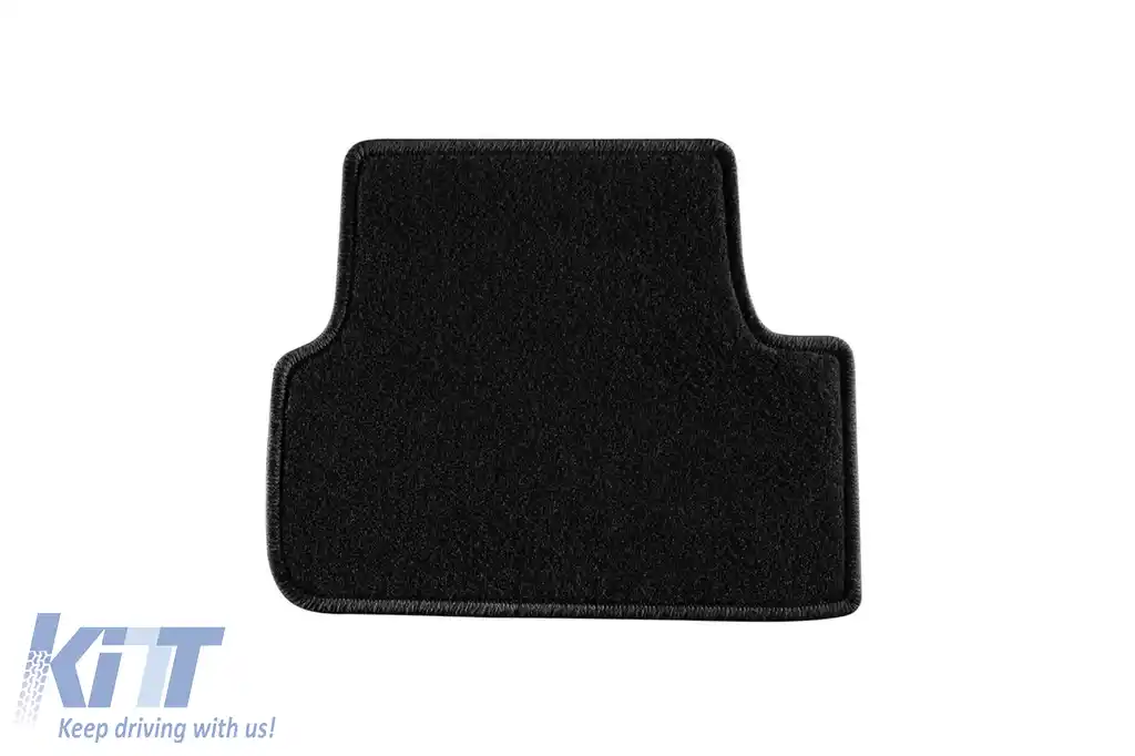 Mochete din covor cu două straturi, potrivite pentru VW Polo după 2017, T-Cross după 2019, din țesătură Rex, set de 4 bucăți, negru-image-6239717
