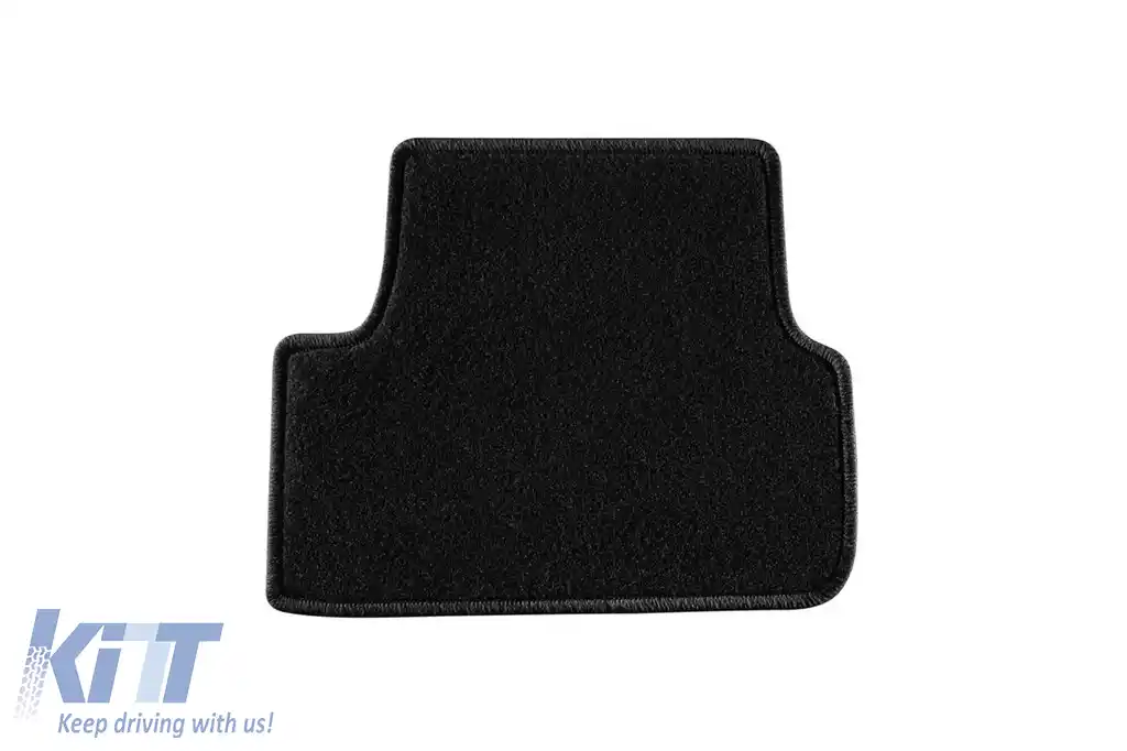 Mochete din covor cu două straturi, potrivite pentru VW Polo după 2017, T-Cross după 2019, din țesătură Rex, set de 4 bucăți, negru-image-6239718