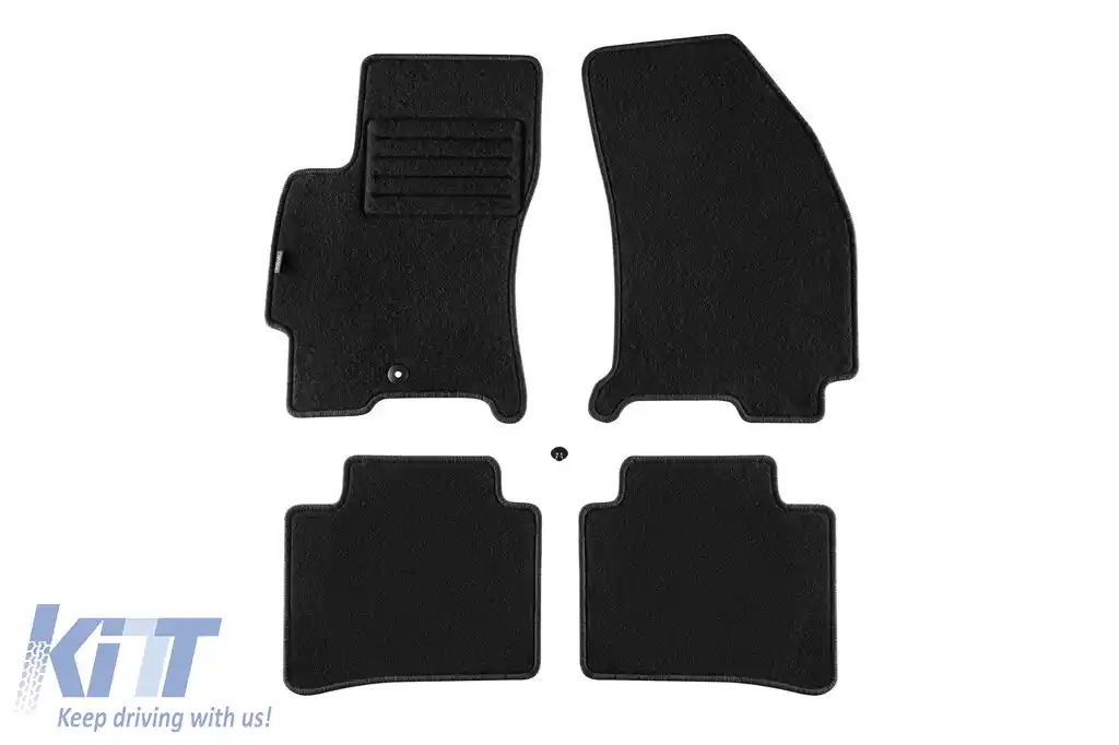 Mochete din covor cu două straturi, potrivite pentru Ford Mondeo 2000-2007, din material Rex, set de 4 bucăți, negru