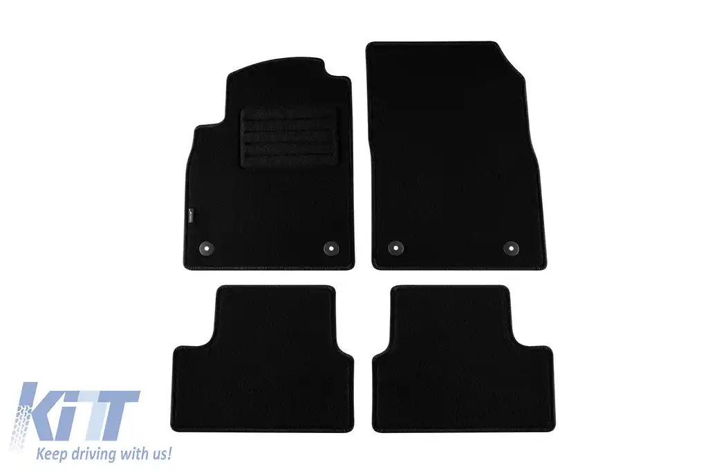 Mochete din covor cu două straturi, potrivite pentru Chevrolet Cruze 2009-2016, Cruze estate 2012-2016, set de 4 bucăți, negru