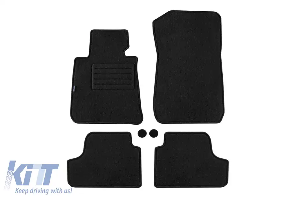 Mochete din covor cu două straturi, potrivite pentru BMW 3 series E93 cabriolet 2007-2014, set de 4 bucăți, negru