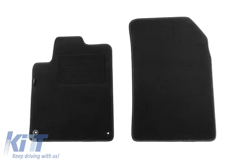 Mochete din covor cu două straturi, potrivite pentru Peugeot 407 coupe 2006-2011, din țesătură Rex, set de 4 bucăți, negru-image-6240335