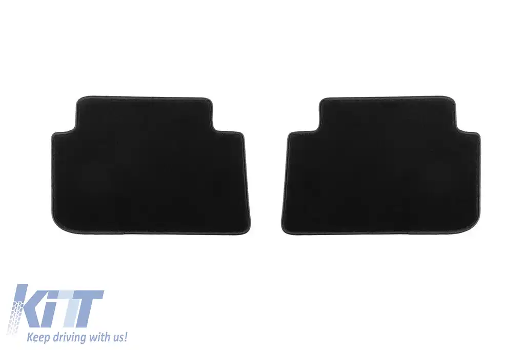 Mochete din covor cu două straturi, potrivite pentru Peugeot 407 coupe 2006-2011, din țesătură Rex, set de 4 bucăți, negru-image-6240336