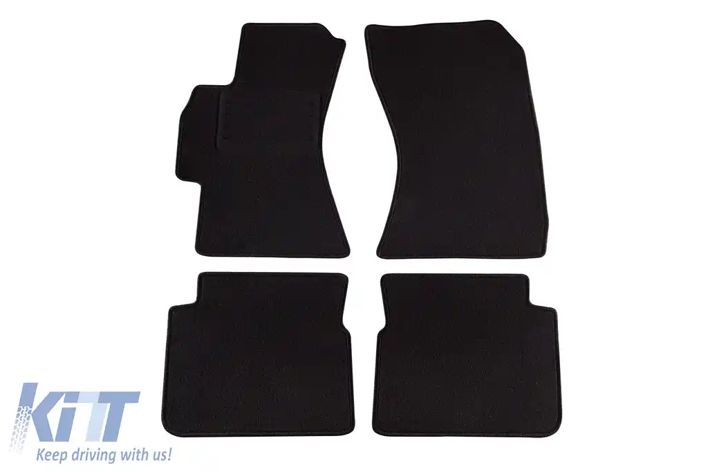 Mochete din covor cu două straturi, potrivite pentru Subaru Impreza, Forester 2008-2013, din țesătură Rex, set de 4 bucăți, negru