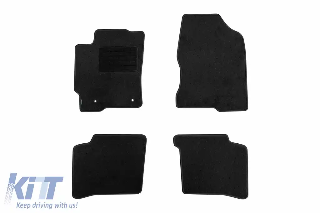 Mochete din covor cu două straturi, potrivite pentru Toyota Prius 2004-2009, din țesătură Rex, set de 4 bucăți, negru