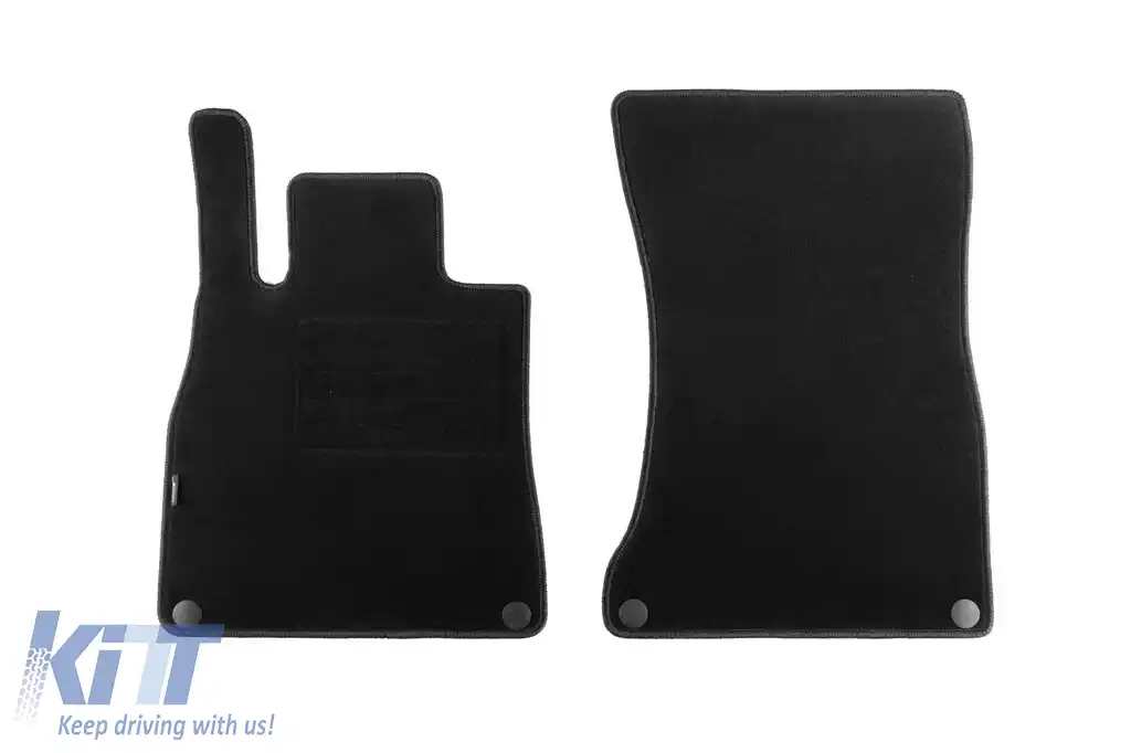 Mochete din covor cu două straturi, potrivite pentru Mercedes S class W222 2013-2020 cu ampatament scurt, set de 4 bucăți, negre-image-6241077