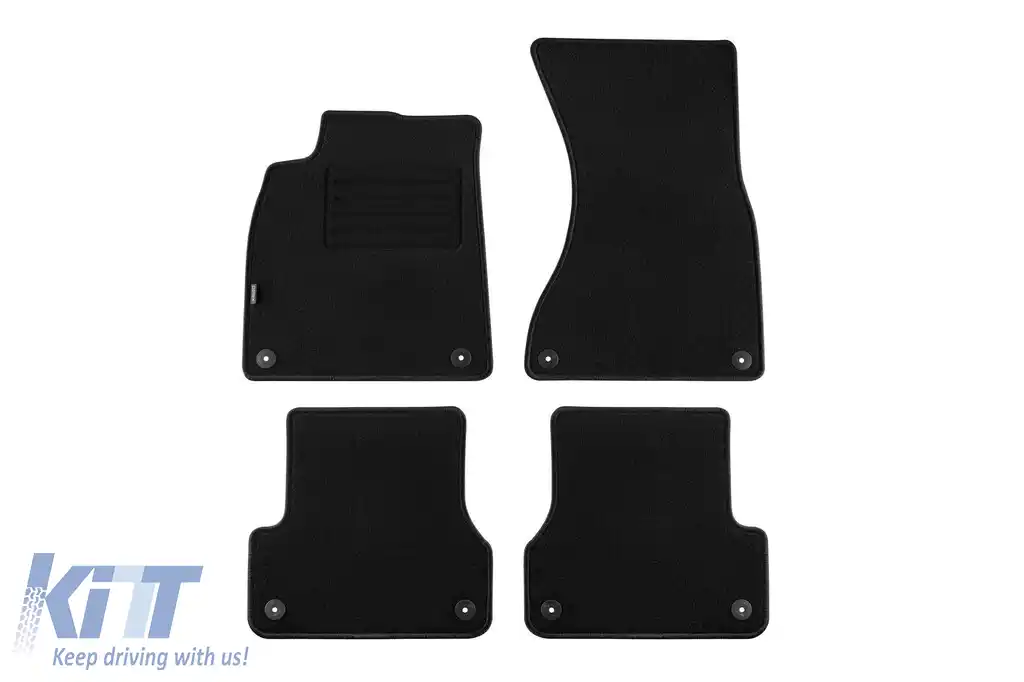 Mochete din două straturi, potrivite pentru Audi A5 coupe după 2016, din țesătură Rex, set de 4 bucăți, negru