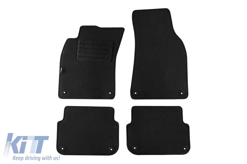 Mochete din două straturi, potrivite pentru Audi A6 sedan, break 2004-2006, set de 4 bucăți, negru