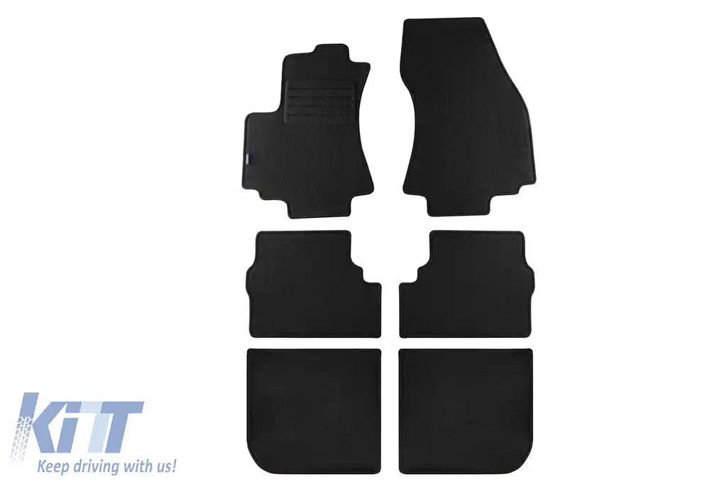 Mochete din două straturi, potrivite pentru Opel Zafira 1999-2004, din țesătură Rex, set de 6 bucăți, negru