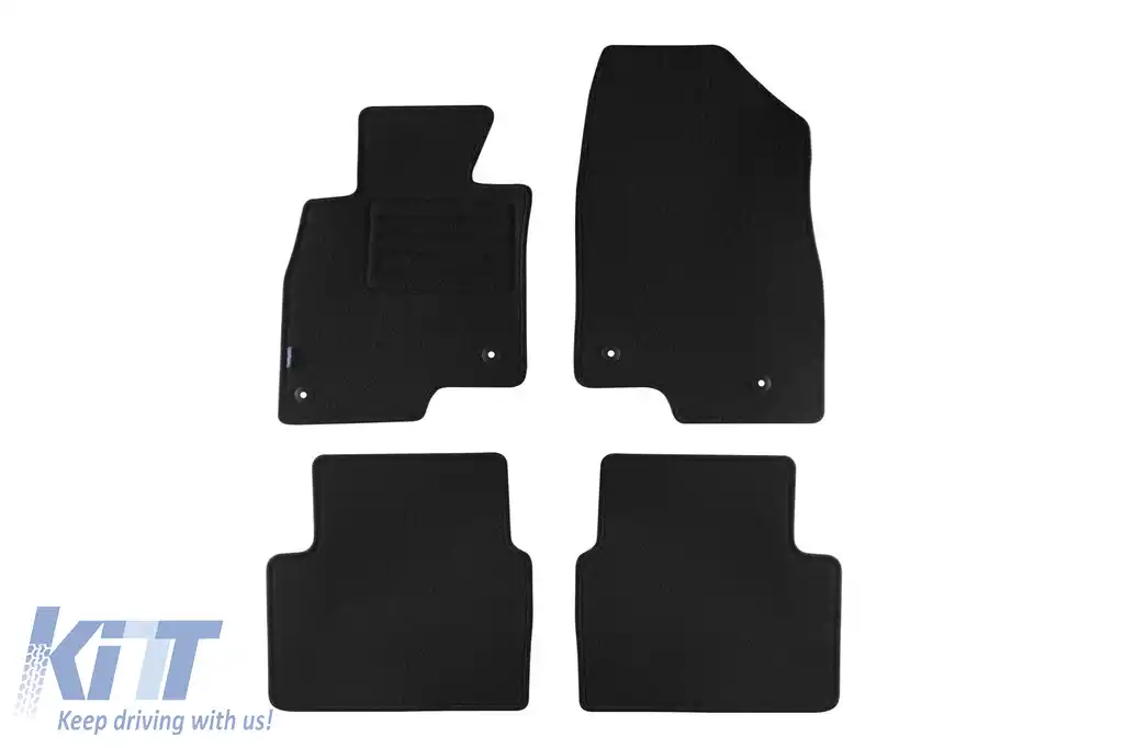 Mochete din două straturi, potrivite pentru Mazda 6 estate după 2012, din țesătură Rex, set de 4 bucăți, negru