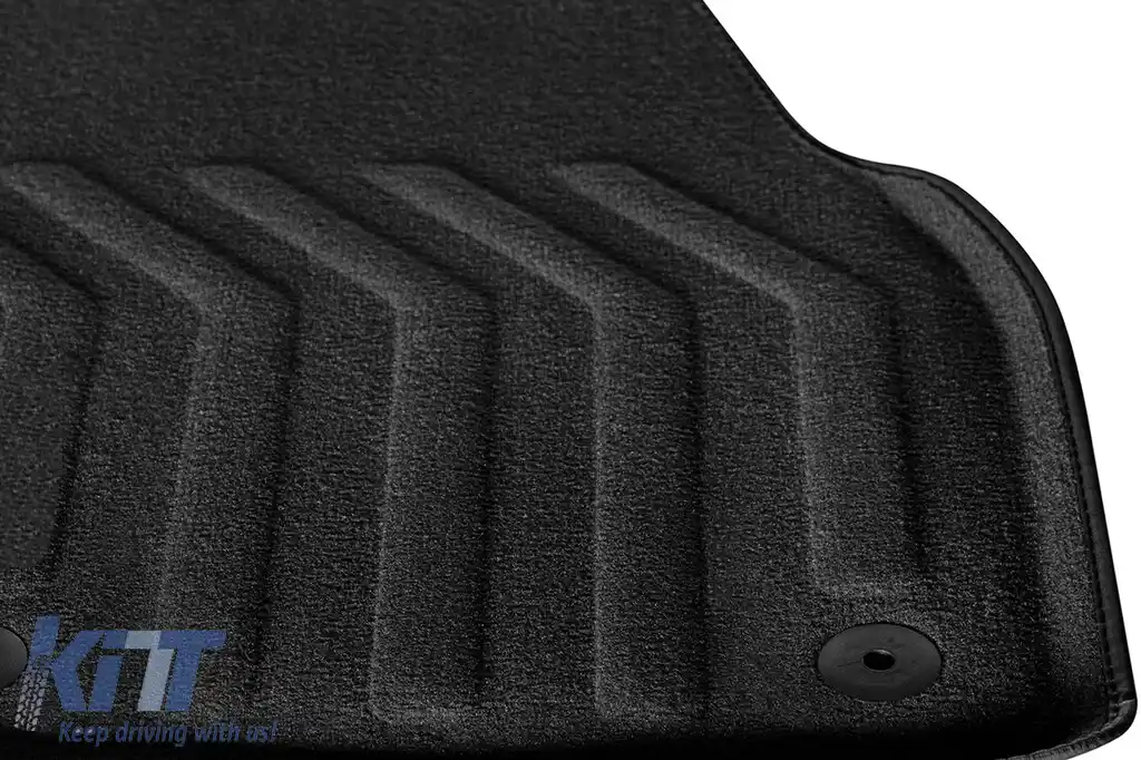 Mochete textile 3D Gumarny Zubri potrivite pentru Volkswagen Touran după 2015, set de 4 bucăți, negru-image-6254051
