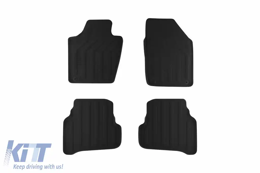 Mochete textile 3D Gumarny Zubri potrivite pentru Skoda Fabia 2014-2021, set de 4 bucăți, negru