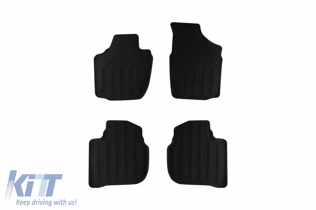 Mochete textile 3D Gumarny Zubri potrivite pentru Skoda Rapid, Seat Toledo 2012-2019, set de 4 bucăți, negru