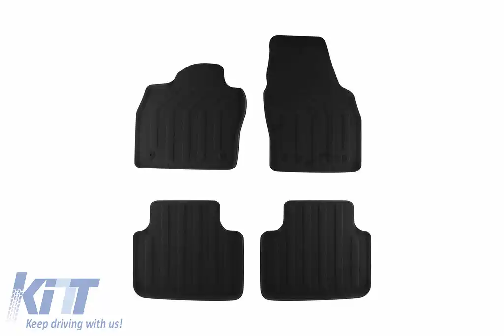 Mochete textile 3D Gumarny Zubri potrivite pentru Skoda Scala după 2019, Skoda Kamiq după 2020, set de 4 bucăți, negru