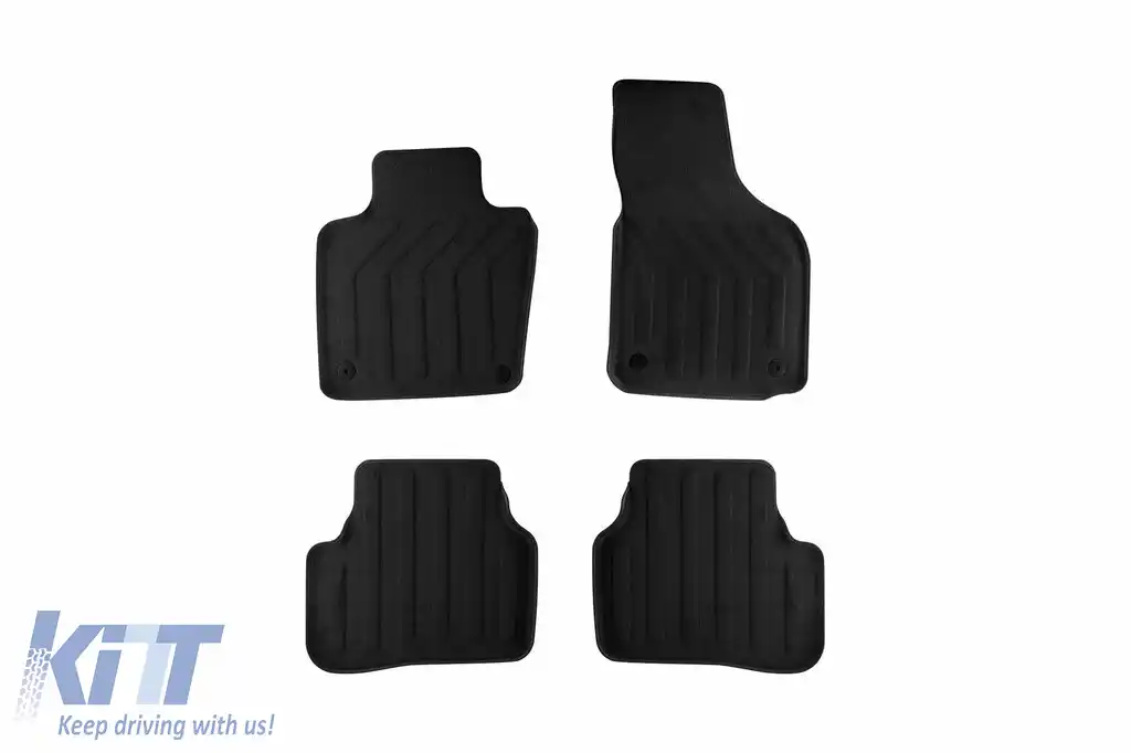 Mochete textile 3D Gumarny Zubri potrivite pentru Volkswagen Passat B6 2005-2010, Volkswagen Passat B7 2011-2014, set de 4 bucăți, negru