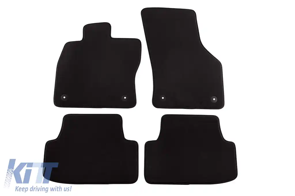 Mochete textile cu trei straturi din material Petex Style potrivite pentru Audi A3 Sportback, sedan 2013-2016, set de 4 bucăți, negru