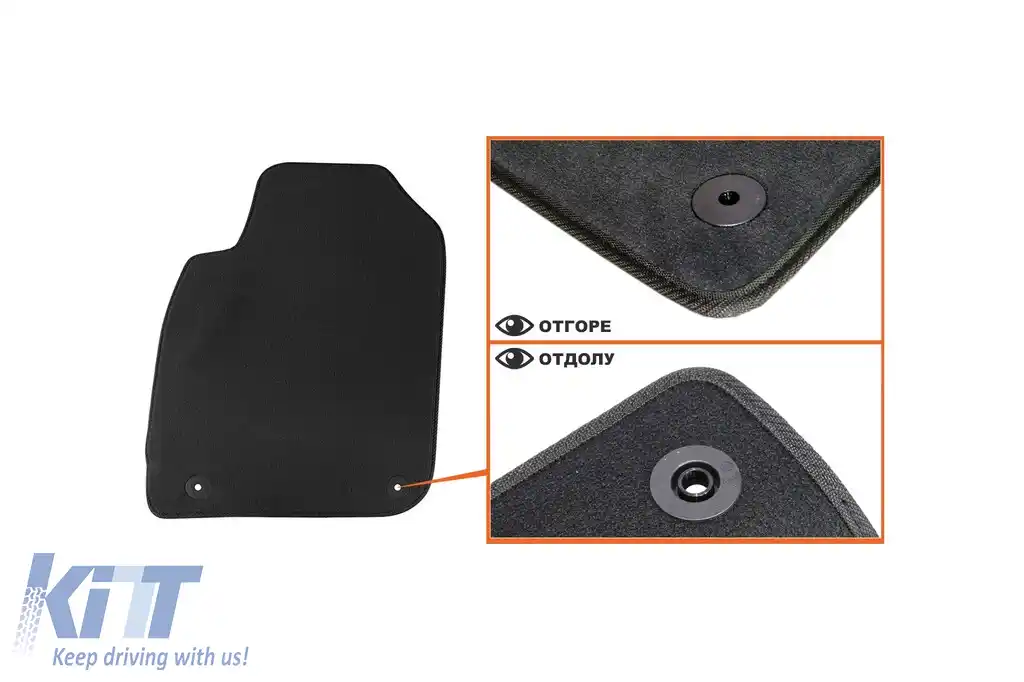 Mochete textile cu trei straturi din material Petex Style potrivite pentru Audi A6 sedan, break 1998-2005, set de 4 bucăți, negru-image-6241968