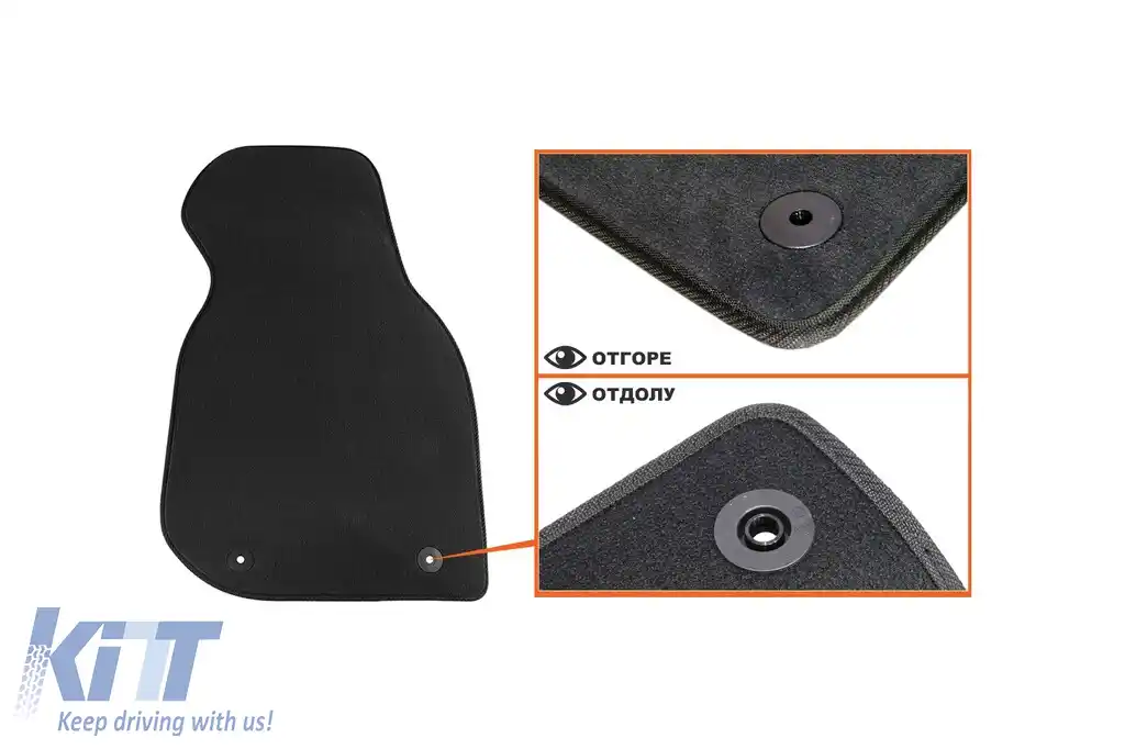 Mochete textile cu trei straturi din material Petex Style potrivite pentru Audi A6 sedan, break 1998-2005, set de 4 bucăți, negru-image-6241969
