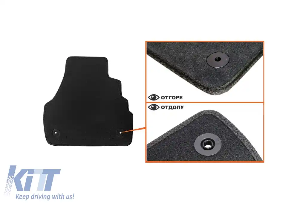 Mochete textile cu trei straturi din material Petex Style potrivite pentru Audi A6 sedan, break 1998-2005, set de 4 bucăți, negru-image-6241970