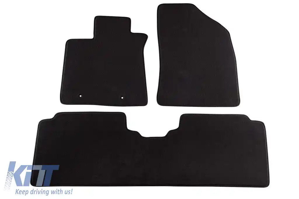 Mochete textile cu trei straturi din material Petex Style potrivite pentru TOYOTA AVENSIS 2009-2011, din 3 părți, negru