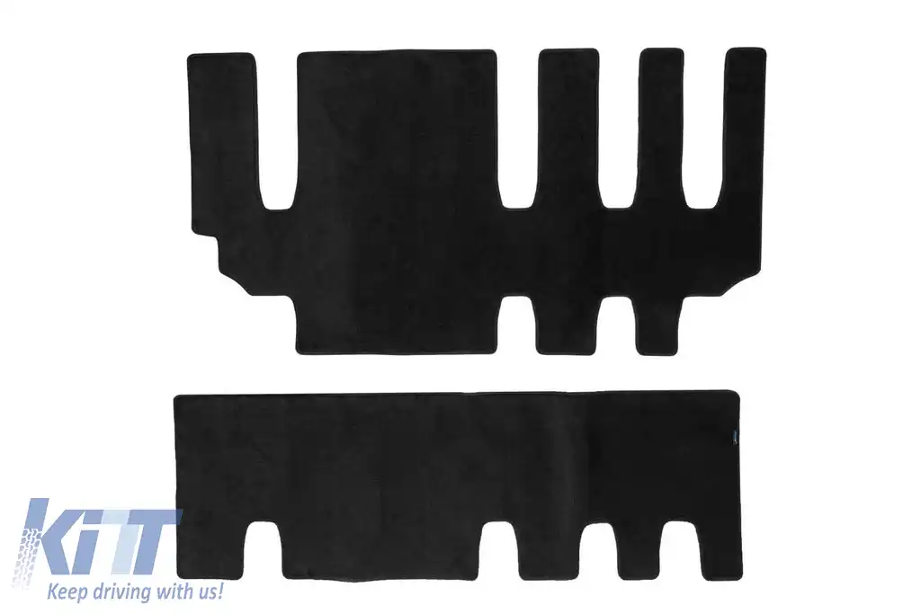 Mochete textile cu trei straturi din material Petex Style potrivite pentru Ford Transit Custom combi după 2012, cu două uși glisante, set de 2 bucăți, negru