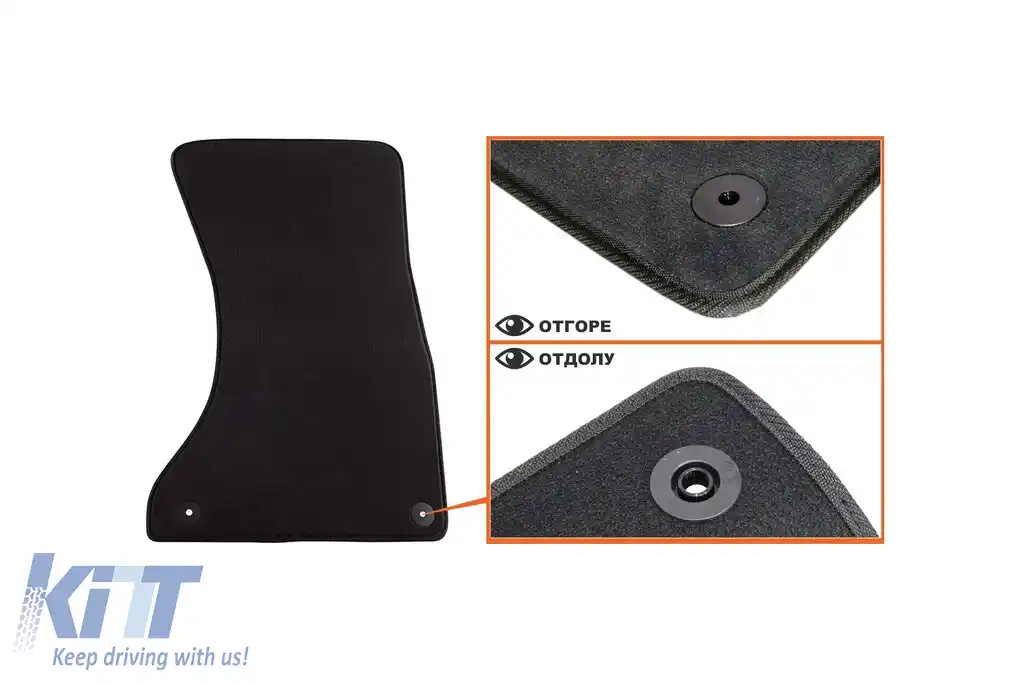 Mochete textile cu trei straturi din material Petex Style potrivite pentru Audi A5 coupe, cabrio, S5 2007-2017, set de 4 piese, negru-image-6242762