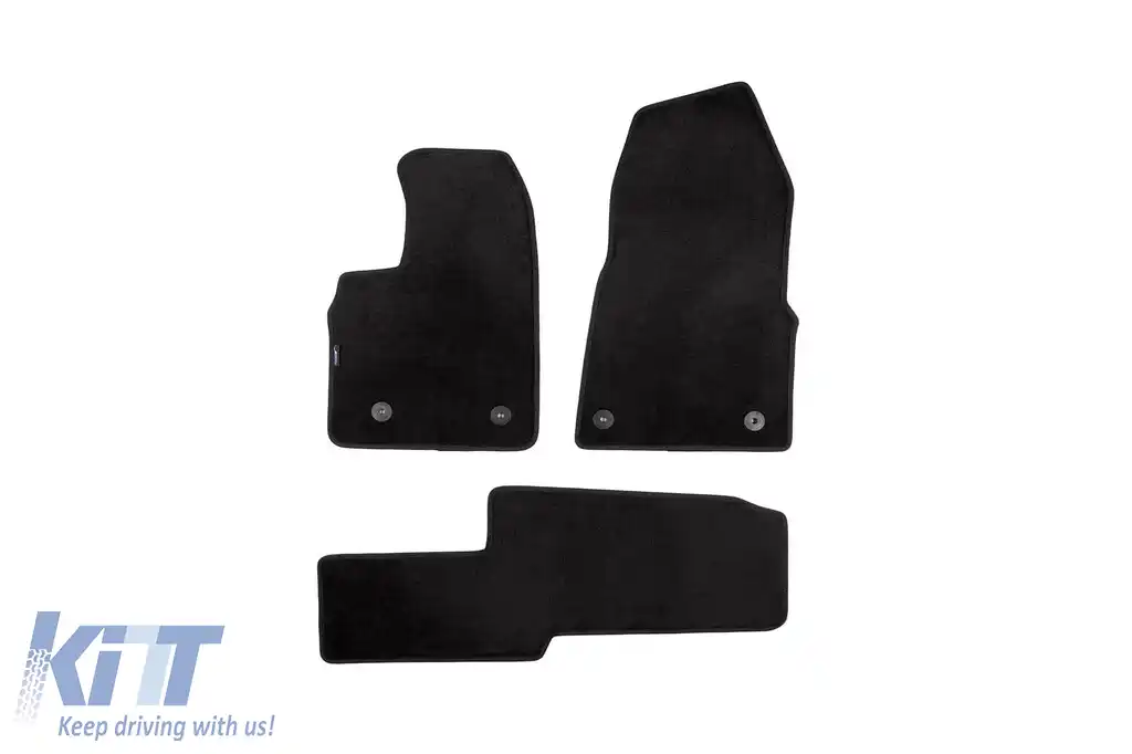 Mochete textile cu trei straturi din material Petex Style potrivite pentru Ford Tourneo Custom după 2017, cu 2 locuri, cu transmisie automată, din 3 piese, negre