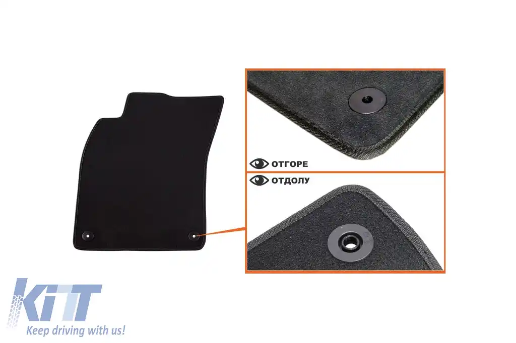Mochete textile cu trei straturi Petex Style potrivite pentru Audi A6 sedan, estate 2006-2011, set de 4 bucăți, negru-image-6242654