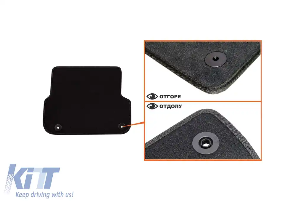 Mochete textile cu trei straturi Petex Style potrivite pentru Audi A6 sedan, estate 2006-2011, set de 4 bucăți, negru-image-6242656