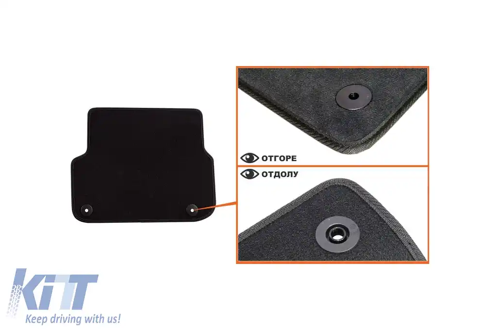 Mochete textile cu trei straturi Petex Style potrivite pentru Audi A6 sedan, estate 2006-2011, set de 4 bucăți, negru-image-6242657