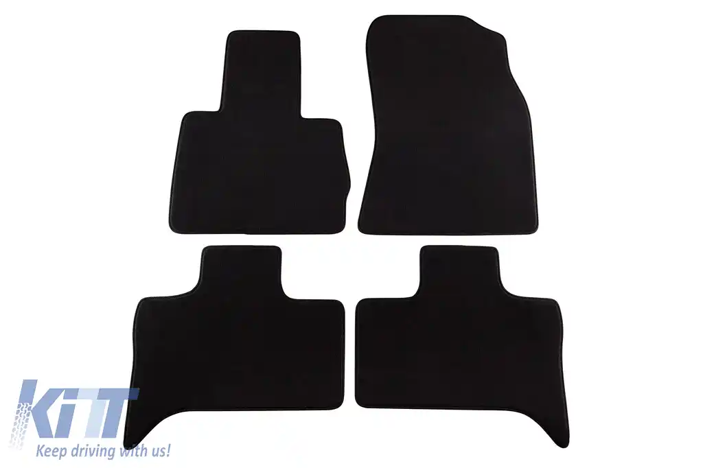 Mochete textile cu trei straturi potrivite pentru BMW X5 E53 2000-2007, set de 4 bucăți, negru