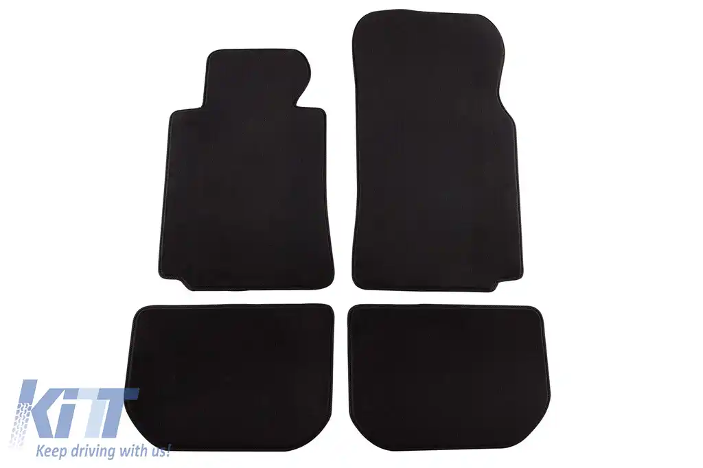 Mochete textile cu trei straturi potrivite pentru BMW Seria 7 E38 1994-2001, set de 4 bucăți, negru