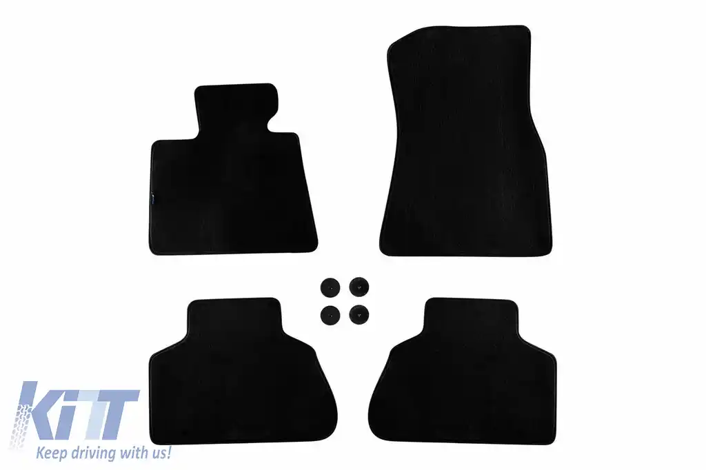 Mochete textile cu trei straturi potrivite pentru BMW X5 G05 după 2018, set de 4 bucăți, negru