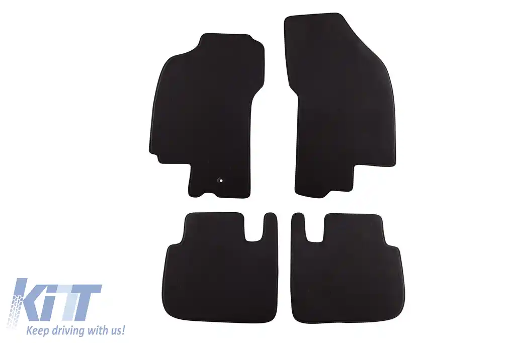 Mochete textile cu trei straturi potrivite pentru Fiat Bravo, Brava 1995-2007, set de 4 bucăți, negru